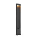 Outdoor LED Stehleuchte FLATT POLE, IP65 IK03, eckig, 100cm, 10W 3000/4000K (CCT Switch), offenes Kabelende, anthrazit