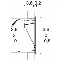 LED Wandeinbauleuchte NOTAPO, 3000K, 6lm, weiß, 10.5cm