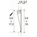 SLV LED Wandeinbauleuchte NOTAPO, 3000K, 6lm, weiß, 18cm