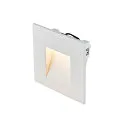 LED Treppenleuchte / Wand-Einbauleuchte MOBALA, IP20, eckig, 9 x 9cm, 230V/24V, 1.3W 3000K 14lm, exkl. Einbaudose, weiß