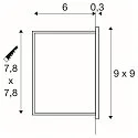 SLV LED Treppenleuchte / Wand-Einbauleuchte MOBALA, IP20, eckig, 9 x 9cm, 230V/24V, 1.3W 3000K 14lm, exkl. Einbaudose, weiß