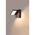 SLV LED Außenwandleuchte ABRIDOR, IP55 IK03, 12W 3000/4000K (CCT Switch) 980lm, schwenkbar, Anthrazit