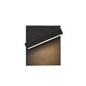 SLV LED Außenwandleuchte ABRIDOR, IP55 IK03, 12W 3000/4000K (CCT Switch) 980lm, schwenkbar, Anthrazit