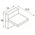 SLV LED Außenwandleuchte ABRIDOR, IP55 IK03, 12W 3000/4000K (CCT Switch) 980lm, schwenkbar, Anthrazit