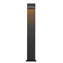 SLV Outdoor LED Stehleuchte ABRIDOR POLE 100, IP55 IK03, 12W 3000/4000K (CCT Switch) 980lm, schwenkbar, anthrazit, 100cm