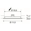 LED Deckeneinbauleuchte SENSER 12 DL, rund, 6W, 470lm, IP20, weiß, 3000K