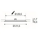 LED Deckeneinbauleuchte SENSER 24 DL, rund, 12,5W, 1200lm, IP20, weiß, 3000K
