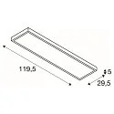 SLV LED Ceiling luminaire PANEL DALI LED, 1200x300mm, 45W, 90°, 4000K, 3400lm, white