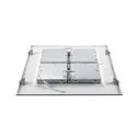 SLV Zubehör für Deckeneinbauleuchte PAVONO - Montageset für Rasterdecken, Stahl verchromt
