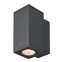 SLV Premium-LED Outdoor Wall luminaire ENOLA SQUARE SINGLE CCT, IP65 IK02, S-size, 6W 3000 / 4000K 390 / 450lm 30°, CRi>90