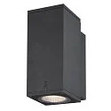 SLV Premium-LED Outdoor Wall luminaire ENOLA SQUARE SINGLE CCT, IP65 IK02, S-size, 6W 3000 / 4000K 390 / 450lm 30°, CRi>90