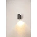 SLV Premium-LED Outdoor Wall luminaire ENOLA SQUARE SINGLE CCT, IP65 IK02, S-size, 6W 3000 / 4000K 390 / 450lm 30°, CRi>90