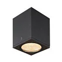 SLV Premium-LED Outdoor Ceiling luminaire ENOLA SQUARE CCT, IP65 IK02, S-size, 9W 3000 / 4000K 510 / 580lm 38°, CRi>90, anthracite