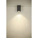 SLV Premium-LED Outdoor Ceiling luminaire ENOLA SQUARE CCT, IP65 IK02, S-size, 9W 3000 / 4000K 510 / 580lm 38°, CRi>90, anthracite