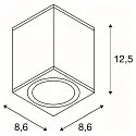 SLV Premium-LED Outdoor Ceiling luminaire ENOLA SQUARE CCT, IP65 IK02, S-size, 9W 3000 / 4000K 510 / 580lm 38°, CRi>90, anthracite