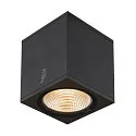 SLV Premium-LED Outdoor Ceiling luminaire ENOLA SQUARE CCT, IP65 IK02, M-size, 10W 3000 / 4000K 700 / 800lm 38°, CRi>90, anthracite