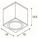 SLV Premium-LED Outdoor Ceiling luminaire ENOLA SQUARE CCT, IP65 IK02, M-size, 10W 3000 / 4000K 700 / 800lm 38°, CRi>90, anthracite