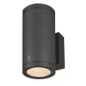 LED Außenwandleuchte ENOLA ROUND UP/DOWN CCT, IP65 IK06, CRi >90, anthrazit, Größe M, 20W 3000/4000K 1660/1900lm 2x38°