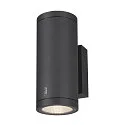 LED Außenwandleuchte ENOLA ROUND UP/DOWN CCT, IP65 IK06, CRi >90, anthrazit, Größe M, 20W 3000/4000K 1660/1900lm 2x38°