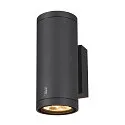 LED Außenwandleuchte ENOLA ROUND UP/DOWN CCT, IP65 IK06, CRi >90, anthrazit, Größe M, 20W 3000/4000K 1660/1900lm 2x38°
