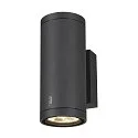 LED Außenwandleuchte ENOLA ROUND UP/DOWN CCT, IP65 IK06, CRi >90, anthrazit, Größe M, 20W 3000/4000K 1660/1900lm 2x38°