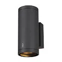 LED Außenwandleuchte ENOLA ROUND UP/DOWN CCT, IP65 IK06, CRi >90, anthrazit, Größe M, 20W 3000/4000K 1660/1900lm 2x38°