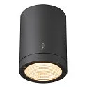 SLV Premium-LED Outdoor Deckenleuchte ENOLA ROUND CCT, IP65 IK02, Größe S, 9W 3000/4000K 510/580lm 38, CRi>90, Anthrazit