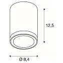 SLV Premium-LED Outdoor Deckenleuchte ENOLA ROUND CCT, IP65 IK02, Größe S, 9W 3000/4000K 510/580lm 38, CRi>90, Anthrazit