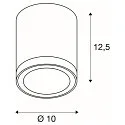 SLV Premium-LED Outdoor Deckenleuchte ENOLA ROUND CCT, IP65 IK02, Größe M, 10W 3000/4000K 700/800lm 38, CRi>90, Anthrazit