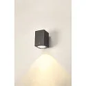 SLV Premium-LED Outdoor Wandleuchte ENOLA SQUARE SINGLE CCT, IP65 IK02, Größe L, 35W 3000/4000K 3100/3400lm 30°, CRi>90