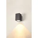 SLV Premium-LED Outdoor Wandleuchte ENOLA SQUARE SINGLE CCT, IP65 IK02, Größe L, 35W 3000/4000K 3100/3400lm 30°, CRi>90