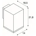 SLV Premium-LED Outdoor Wandleuchte ENOLA SQUARE SINGLE CCT, IP65 IK02, Größe L, 35W 3000/4000K 3100/3400lm 30°, CRi>90