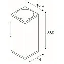 SLV Premium-LED Outdoor Wall luminaire ENOLA SQUARE UP/DOWN CCT, IP65 IK02, L-size, 53W 3000 / 4000K 5400 / 6000lm 30°, CRi>90