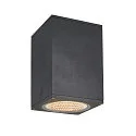 Premium-LED Outdoor Deckenleuchte ENOLA SQUARE CCT, IP65 IK02, Größe L, 35W 3000/4000K 2500/2800lm 38°, CRi>90, Anthrazit