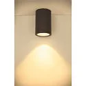 SLV Premium-LED Outdoor Deckenleuchte ENOLA ROUND CCT, IP65 IK02, Größe L, 35W 3000/4000K 2500/2800lm 38, CRi>90, Anthrazit
