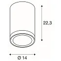 SLV Premium-LED Outdoor Deckenleuchte ENOLA ROUND CCT, IP65 IK02, Größe L, 35W 3000/4000K 2500/2800lm 38, CRi>90, Anthrazit
