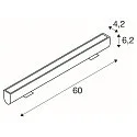 SLV Outdoor LED Profile GALEN 60 SP LED, Single Colour, CCT switch, 3000/4000K, 1570lm, IP65 anthracite