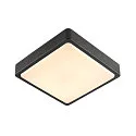 Outdoor LED Wand-/Deckenleuchte AINOS SQUARE, IP65, 30 x 30cm, 17W 3000/4000K (CCT Switch) 1300lm, anthrazit / opal