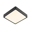 SLV Outdoor LED Wand-/Deckenleuchte AINOS SQUARE, IP65, 30 x 30cm, 17W 3000/4000K (CCT Switch) 1300lm, anthrazit / opal
