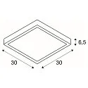Outdoor LED Wand-/Deckenleuchte AINOS SQUARE SENSOR, IP65, 30 x 30cm, 18W 3000/4000K (CCT Switch) 1300lm, weiß / opal