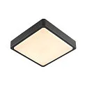 Outdoor LED Wand-/Deckenleuchte AINOS SQUARE SENSOR, IP65, 30 x 30cm, 18W 3000/4000K (CCT Switch) 1300lm, anthrazit / opal