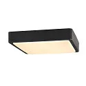 SLV Outdoor LED Wand-/Deckenleuchte AINOS SQUARE SENSOR, IP65, 30 x 30cm, 18W 3000/4000K (CCT Switch) 1300lm, anthrazit / opal