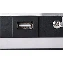 LED Wandleuchte SOMNILA SPOT Indoor, 13W, 3000K, Spot 65lm,  inkl. USB Anschluss, Spot links, schwarz, Back light 370lm