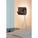 LED Wandleuchte SOMNILA SPOT Indoor, 13W, 3000K, Spot 65lm,  inkl. USB Anschluss, Spot links, schwarz, Back light 370lm
