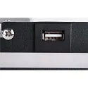 SLV LED Wall luminaire SOMNILA SPOT Indoor, 13W, 3000K, Spot 65lm,  incl. USB port, Spot right, black, back light 370lm