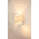 SLV LED Wandleuchte SOMNILA FLEX Indoor, E27, mit LED Spot 65lm, 3000K, weiß, inkl. USB Anschluss, Spot links