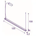 SLV LED Pendelleuchte NOYA PD PHASE, CCT switch, 2700/3000K, 1861/2025lm, IP20, weiß