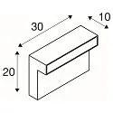 SLV LED Boden-Aufbauleuchte L-LINE OUT 30, IP65 IK02, L-Form 50cm, 11.5W 3000/4000K (CCT Switch) 780/800lm, Anthrazit, 30cm