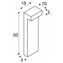 LED Outdoor luminaire L-LINE OUT FL Pole LED Floor lamp, horizontal, CCT switch, 3000/4000K, 490/530lm, IP65, anthracite, 50cm
