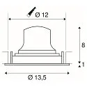 SLV LED Deckeneinbauleuchte NUMINOS DL M, 2700K, IP20, dreh-/schwenkbar, 40°, 1460lm, UGR 20, Schwarz / Schwarz